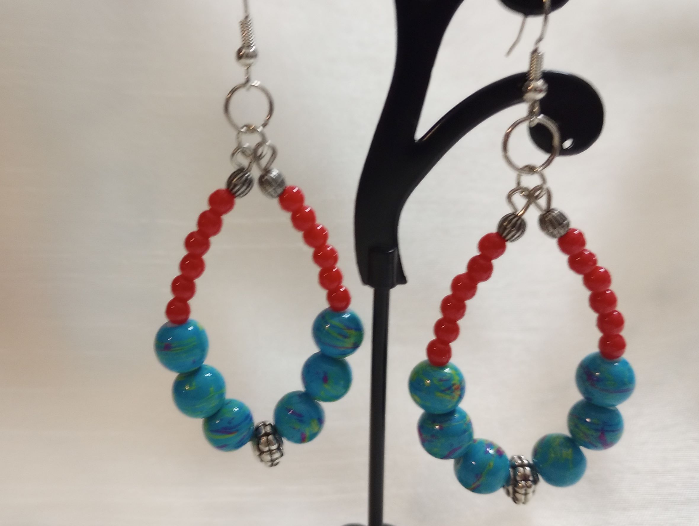 A – Blue Red Earrings