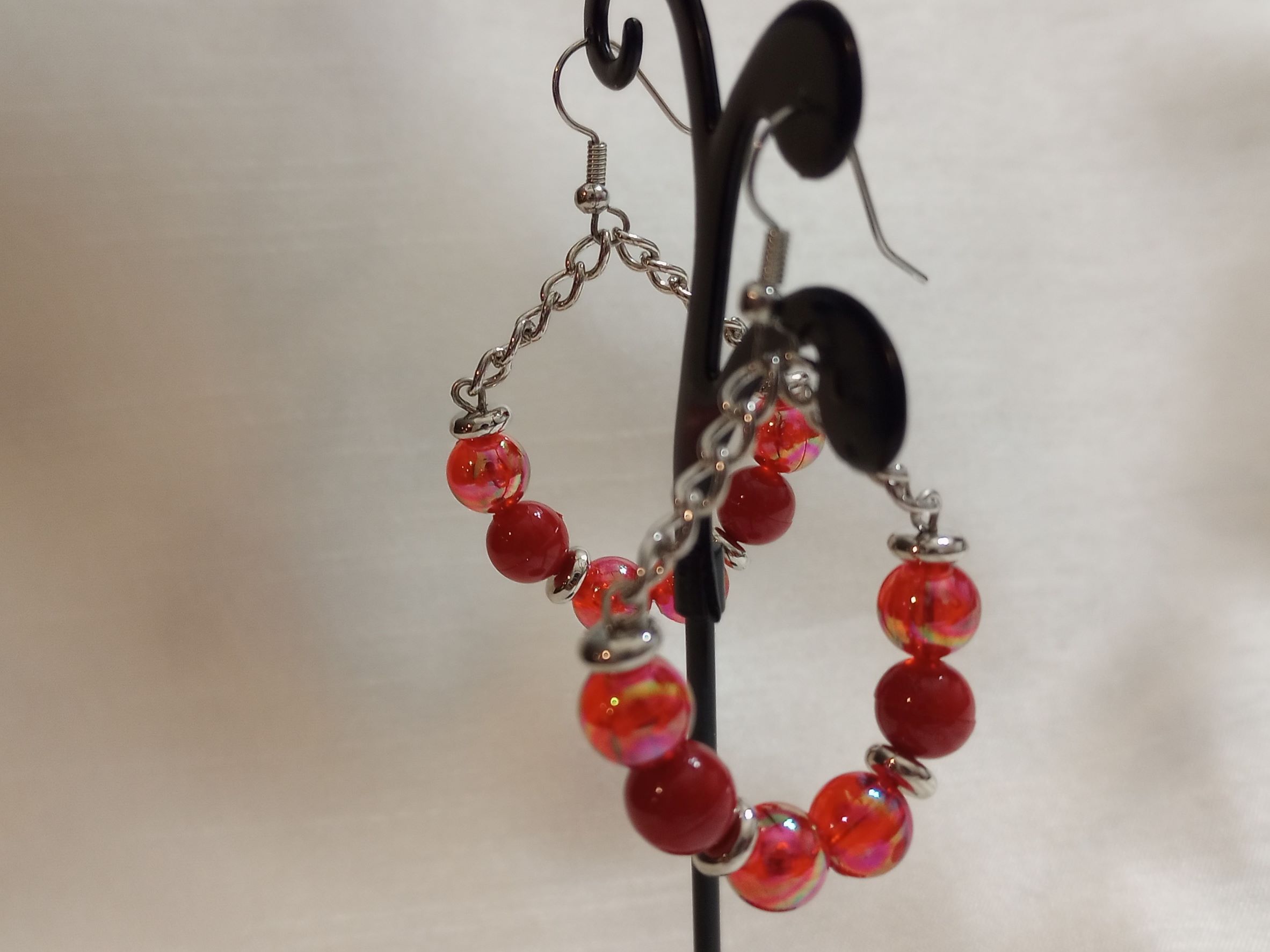 A – Red Sparkle Earrings
