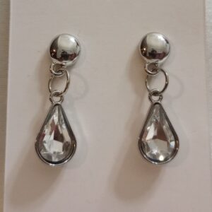 A - Clear Drop Earrings