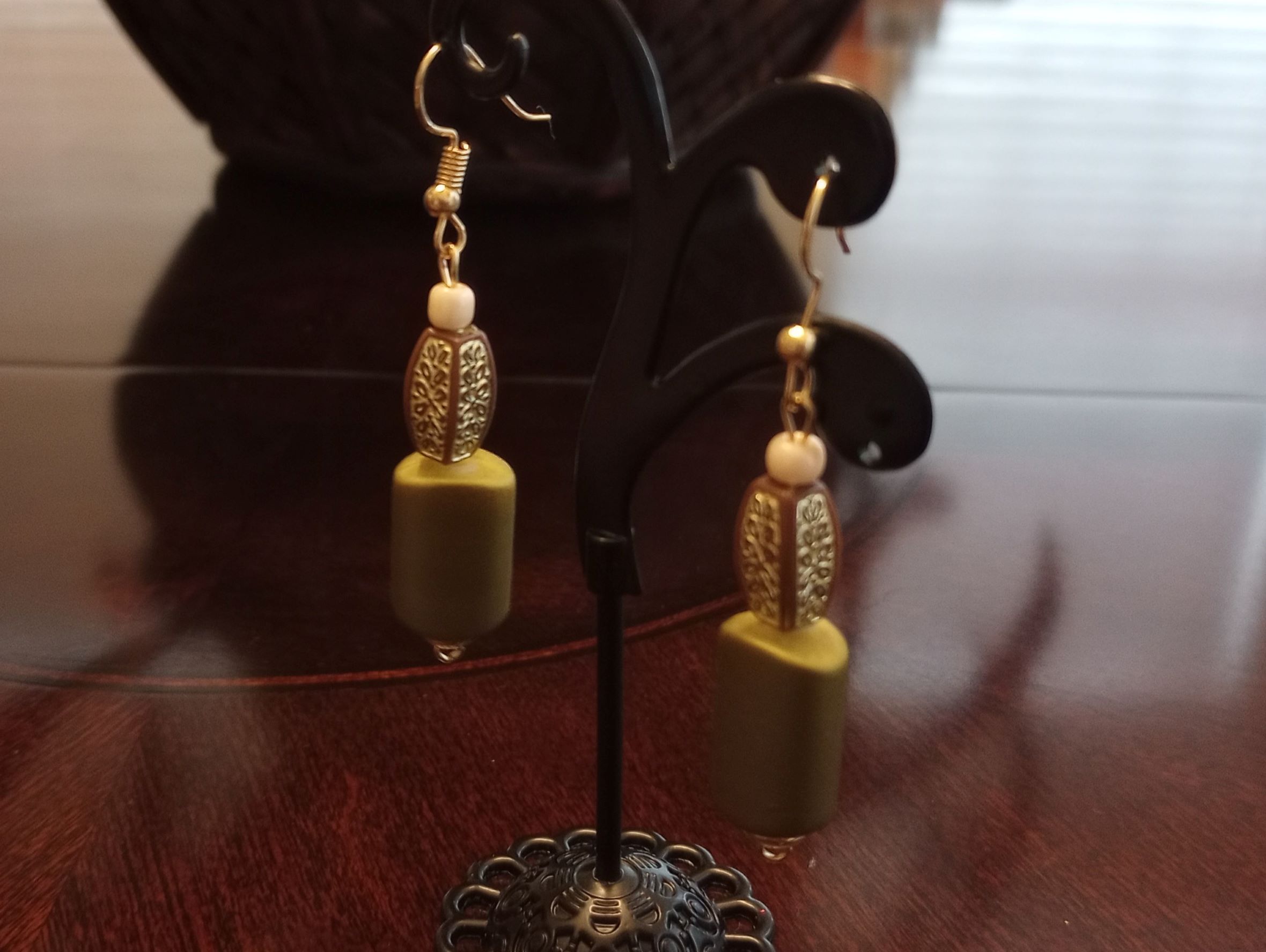 A – Olive Earrings