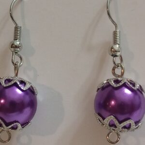 A - Egg Plant Earrings
