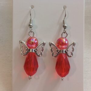 A - Red Butterfly Earrings