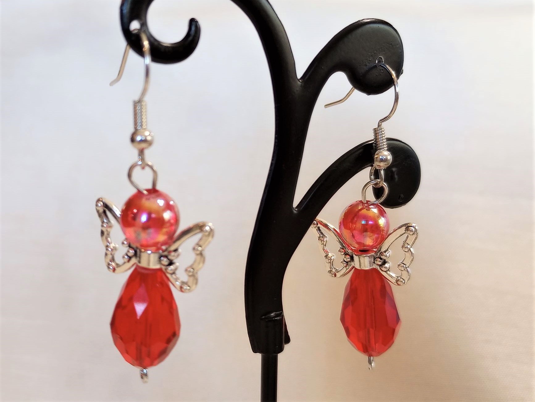 A – Red Butterfly Earrings