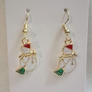 A - Xmas Snowman Earrings