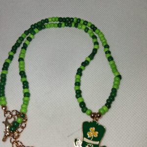 C - St. Patrick’s Hat Beaded Necklace