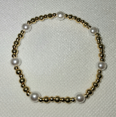 B – Gold Plated Bead Bracelet
