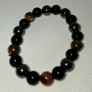 B - Tiger Eye Stone Bead Bracelet