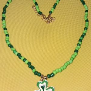 C - St. Patrick's Four-Leaf Clover Necklace