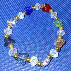 B - Butterfly Crystal Faceted Bracelet