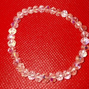 B - Clear Crystal Faceted Bracelet