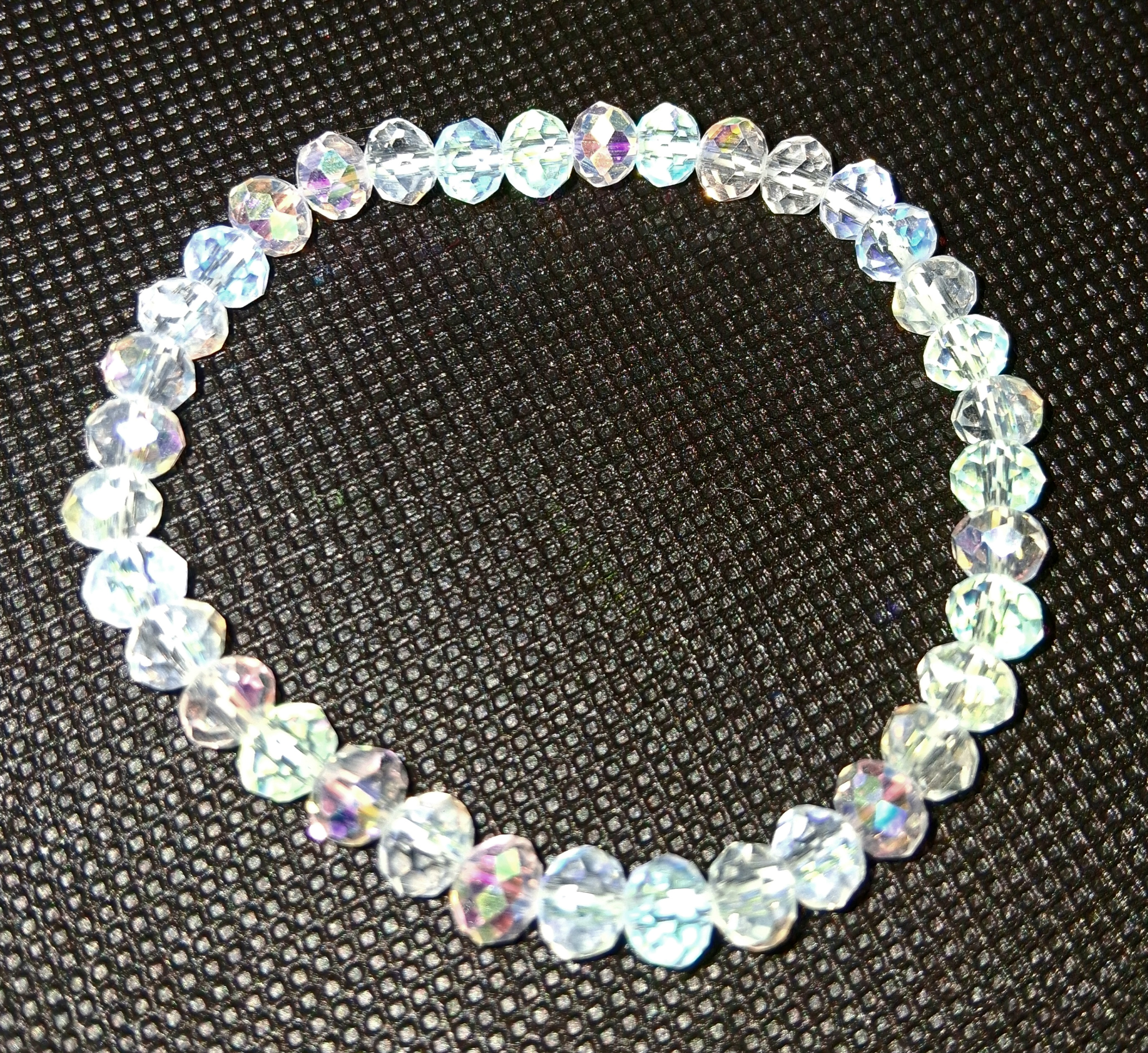 B – Clear Crystal Faceted Bracelet