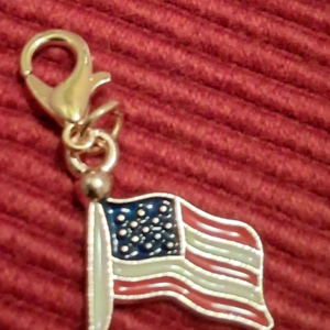 F - July 4th American Flag Charm