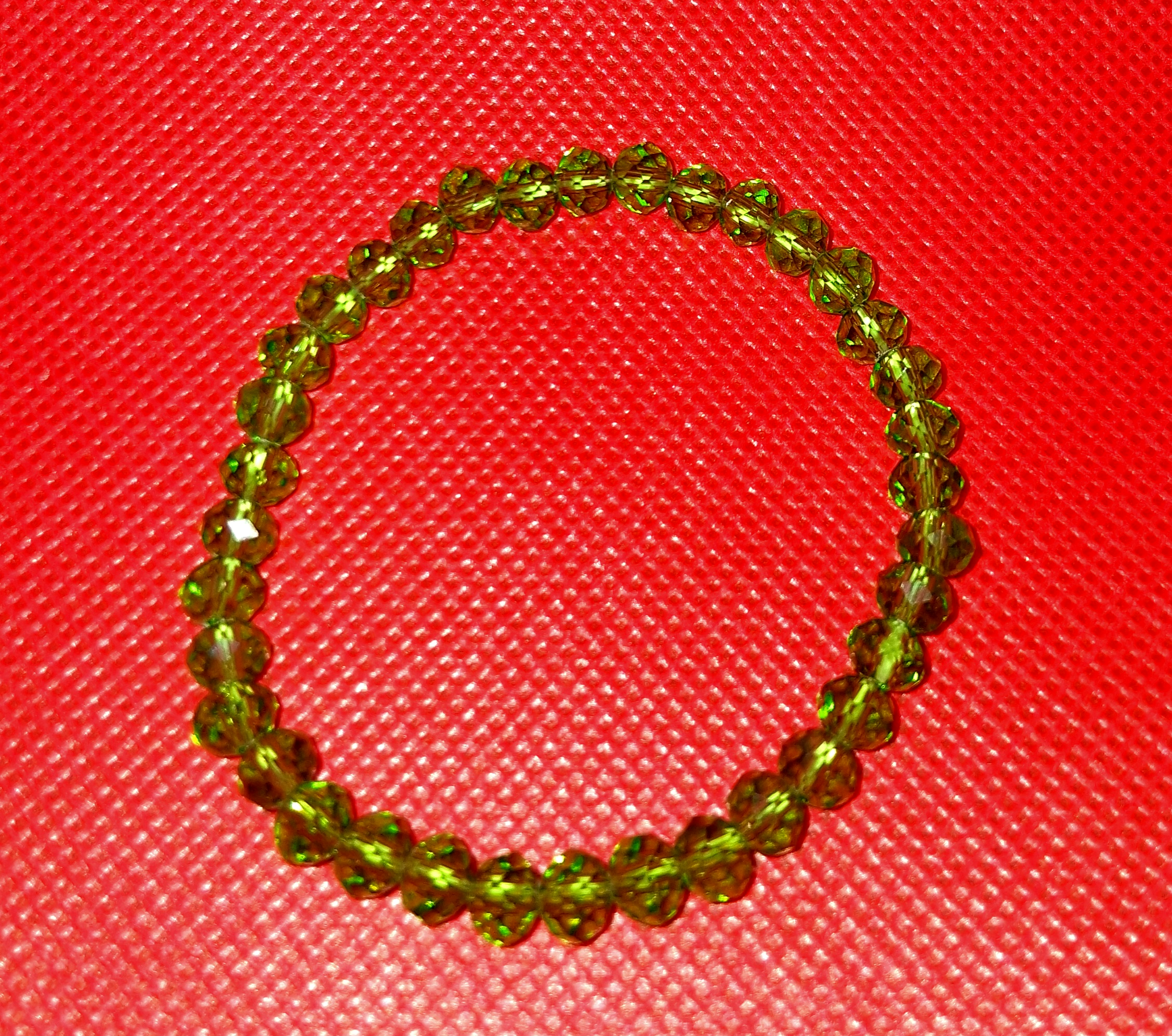 B – Green Faceted Bracelet