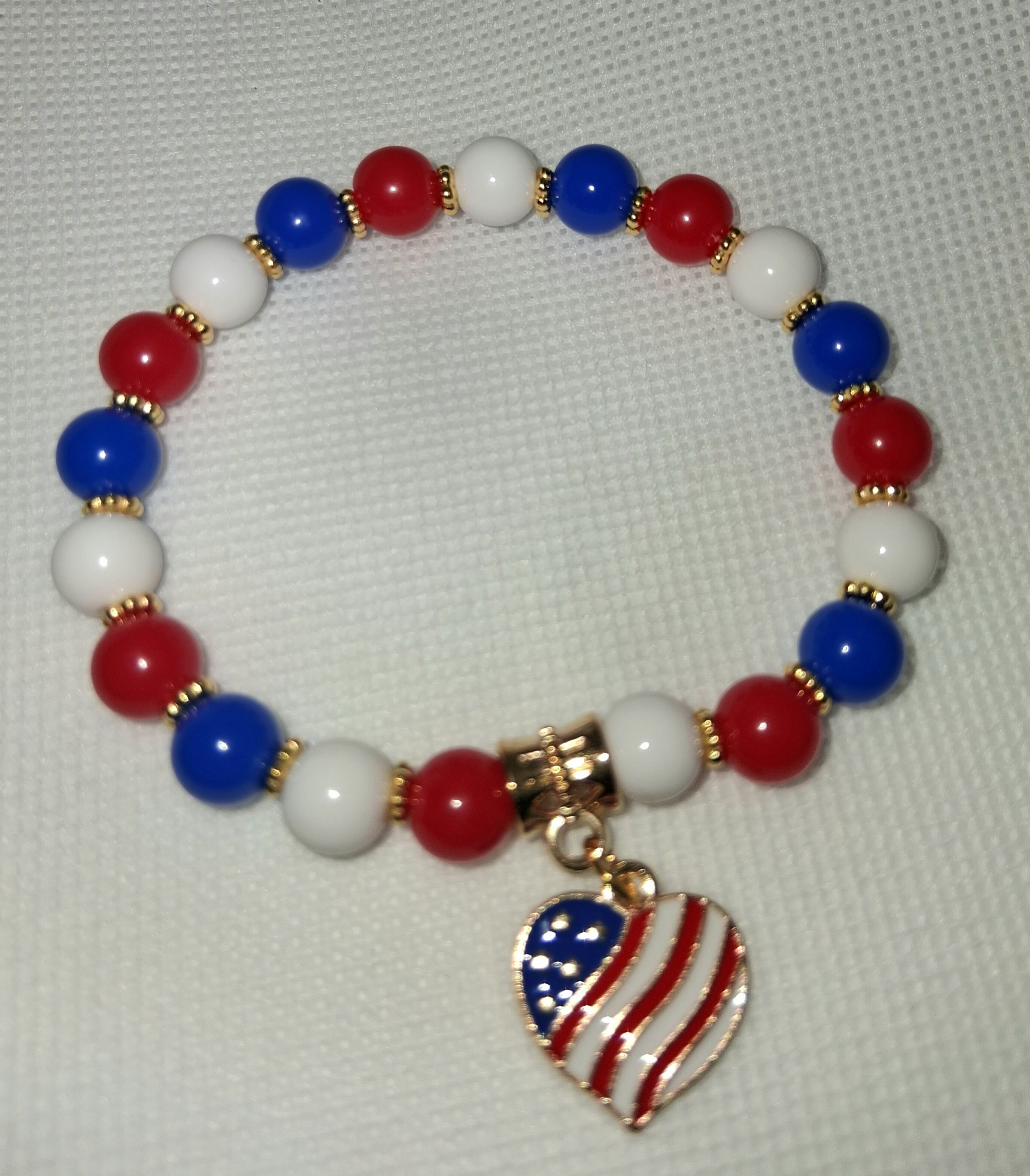 B – July 4th Heart Bracelet