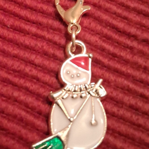 F - Christmas Snowman Charm